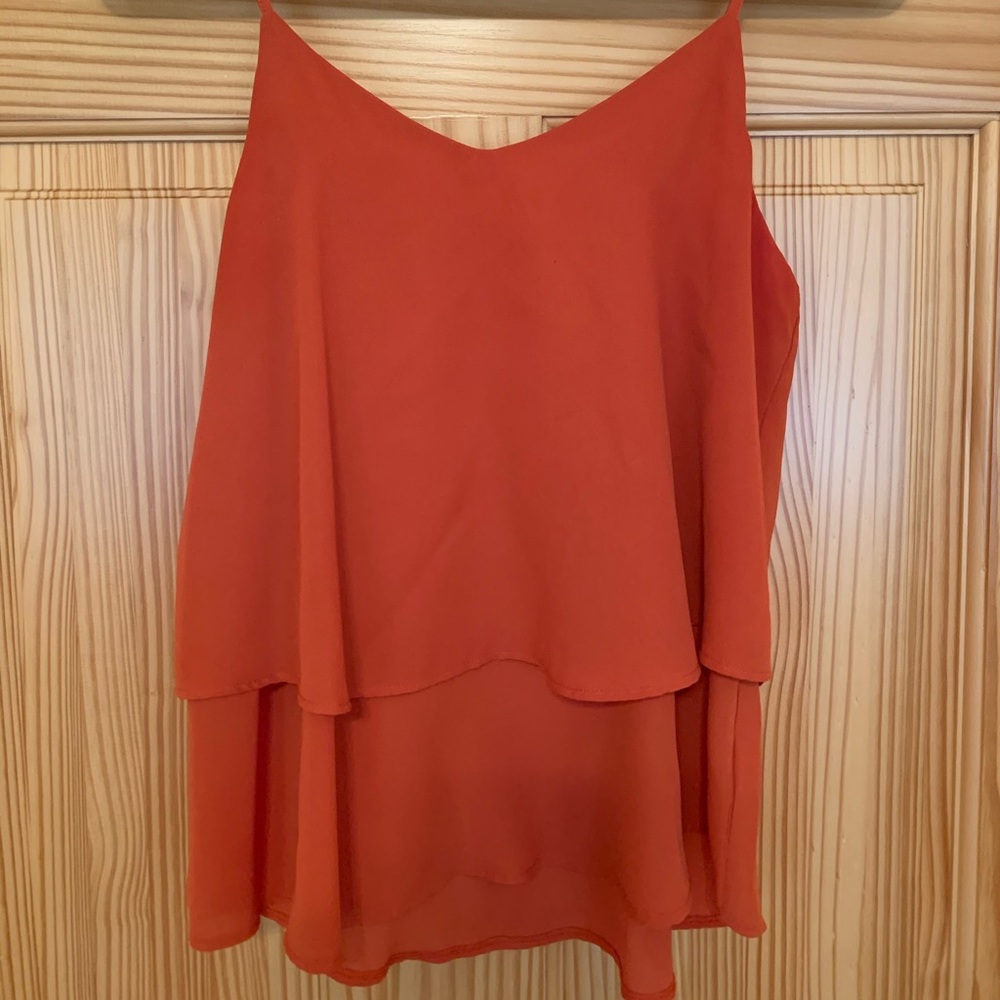 Sheer blouse tank